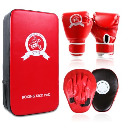 CYFIE Boxing Equipment Kids, Kicking Shields Pads Training Gloves Punching Mitts for Karate, Muay Thai, Taekwondo, Martial Arts Home Gym Workout, Karate Kick Pads for Toddler, Youth, Women (Red)
