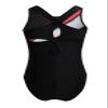 TTAO Kids Girls Ballet Dance Gymnastics Leotard Sleeveless Color Block Criss Cross Back Jumpsuit Dancewear Watermelon Red & Whi 8-10 Years view 2