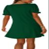 Aloodor Dress for Women Easter Modest V Neck Casual Tshirt Dresses Green XXL view 4
