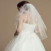 Latious 2 Tier Bride Wedding Veil White Fingertip Double Layer Bridal Tulle Veils with Comb for Brides and Women (White) view 3