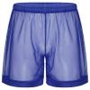 YEAHDOR Men's Sheer Mesh See Through Shorts Bottoms Loose Swim Trunks Summer Beach Boxer Briefs Underwear Royal Blue 3X-Large view 1