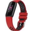 Ninki Silicone Fitbit Luxe Sport Band for Women (Red+Black), Breathable Loop Wrist Band view 1
