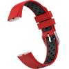 Ninki Silicone Fitbit Luxe Sport Band for Women (Red+Black), Breathable Loop Wrist Band view 2