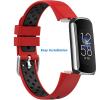 Ninki Silicone Fitbit Luxe Sport Band for Women (Red+Black), Breathable Loop Wrist Band view 3
