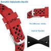 Ninki Silicone Fitbit Luxe Sport Band for Women (Red+Black), Breathable Loop Wrist Band view 4