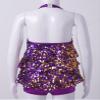 Sywiyi Big Girls Halter Sequined Salsa Samba Rumba Jazz Dress Dancewear Latin Ballet Unitard Costume Purple 12 Years view 4
