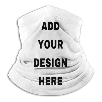 Custom Face Mask Reusable for Men & Women,Personalized Microfiber Neck Warmer Neck Gaiter Face Mask Bandana Balaclava White One Size