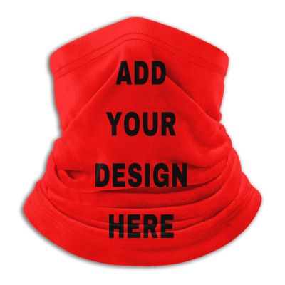 Custom Face Mask Reusable for Men & Women,Personalized Microfiber Neck Warmer Neck Gaiter Face Mask Bandana Balaclava Red, One Size