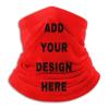 Custom Face Mask Reusable for Men & Women,Personalized Microfiber Neck Warmer Neck Gaiter Face Mask Bandana Balaclava Red, One Size view 1