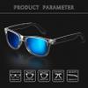 Joopin Trendy Square Sunglasses Sun Glasses Polarized UV Protection Shades for Women Men (Transparent Mirror Blue) view 3