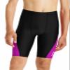 DEVOROPA Boys' Splice Swim Jammers Youth Competitive Swim Team Suit Quick Dry Athletic Swimming Shorts UPF 50+ Black/Purple S view 2