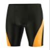 DEVOROPA Boys' Splice Swim Jammers Youth Competitive Swim Team Suit Quick Dry Athletic Swimming Shorts UPF 50+ Black/Orange L view 1