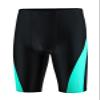 DEVOROPA Boys' Splice Swim Jammers Youth Competitive Swim Team Suit Quick Dry Athletic Swimming Shorts UPF 50+ Black/Green L view 1