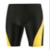DEVOROPA Boys' Splice Swim Jammers Youth Competitive Swim Team Suit Quick Dry Athletic Swimming Shorts UPF 50+ Black/Yellow XS view 1