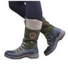 Bcshiye Women's Combat Boots Lace up Ankle Booties Fashion Winter Warm Mid Calf Military Side Zip Round-Toe Shorts Boots view 1