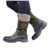 Bcshiye Women's Combat Boots Lace up Ankle Booties Fashion Winter Warm Mid Calf Military Side Zip Round-Toe Shorts Boots view 1
