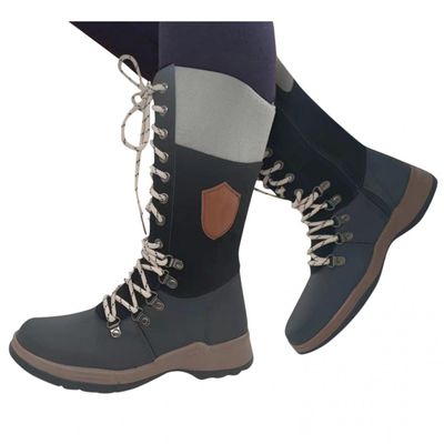 Bcshiye Women's Combat Boots Lace up Ankle Booties Fashion Winter Warm Mid Calf Military Side Zip Round-Toe Shorts Boots