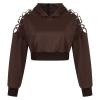 Women Y2k Hoodies, Womens Long Sleeve Cute Cat Ear Pullover Hoodie Crop Top Gothic Cold Shoulder Lace Up Sweatshirt view 4