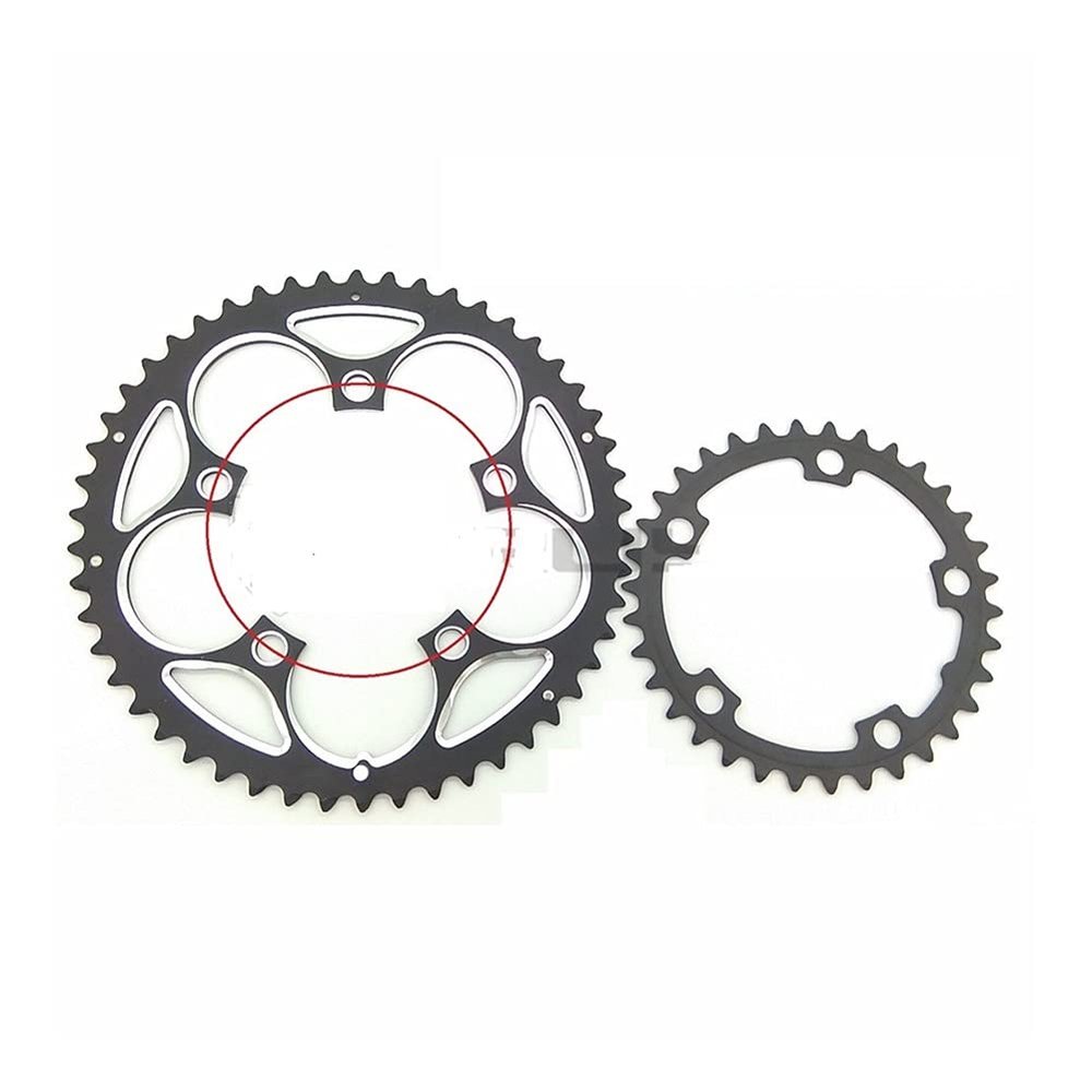MYEEI Road Bicycle Chain Wheel BCD 110 MM Sprockets 110 BCD 50T 48T 34T Road Bicycle Chainwheel Folding Bike Chainring Double Crown (48-34T)