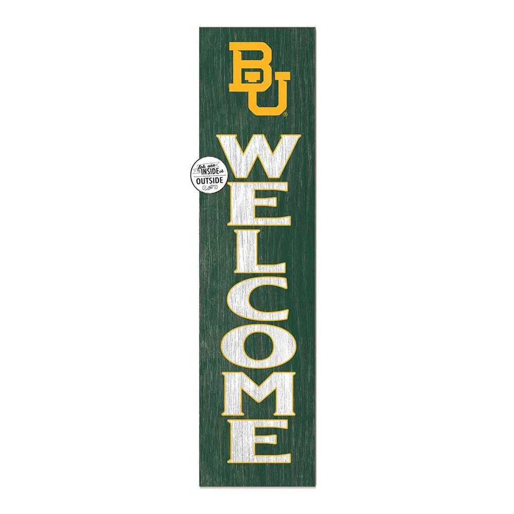 KH Sports Fan Baylor Bears Welcome Porch Leaner, 11x46 Inches, Bears Outdoor Welcome Sign; Display Your Team Spirit with This Baylor Bears Plaque