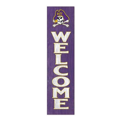 KH Sports Fan East Carolina Pirates Welcome Porch Leaner, 11x46 Inches, Pirates Outdoor Welcome Sign; Display Your Team Spirit with This East Carolina Pirates Plaque
