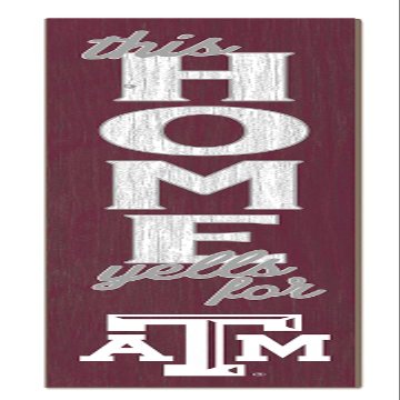 KH Sports Fan Texas A&M Aggies This Home Cheers for Porch Leaner, 11x46 Inches, Aggies Outdoor Sign; Display Your Team Spirit with This Texas A&M Aggies Plaque