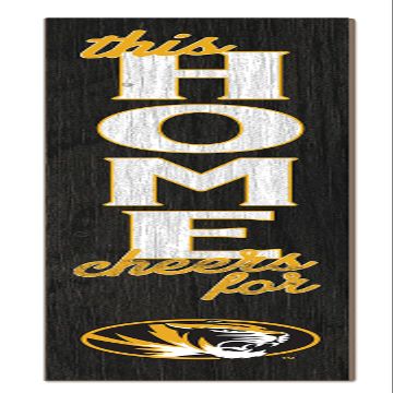 KH Sports Fan Missouri Tigers This Home Cheers for Porch Leaner, 11x46 Inches, Tigers Outdoor Sign; Display Your Team Spirit with This Missouri Tigers Plaque