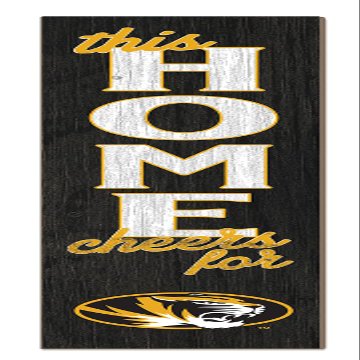 KH Sports Fan Missouri Tigers This Home Cheers for Porch Leaner, 11x46 Inches, Tigers Outdoor Sign; Display Your Team Spirit with This Missouri Tigers Plaque