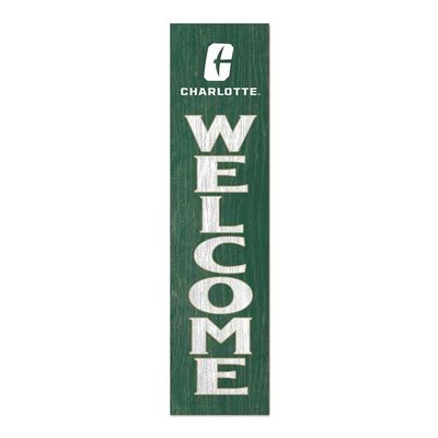 KH Sports Fan Charlotte 49ers Welcome Porch Leaner, 11x46 Inches, 49ers Outdoor Welcome Sign; Display Your Team Spirit with This North Carolina Charlotte 49ers Plaque