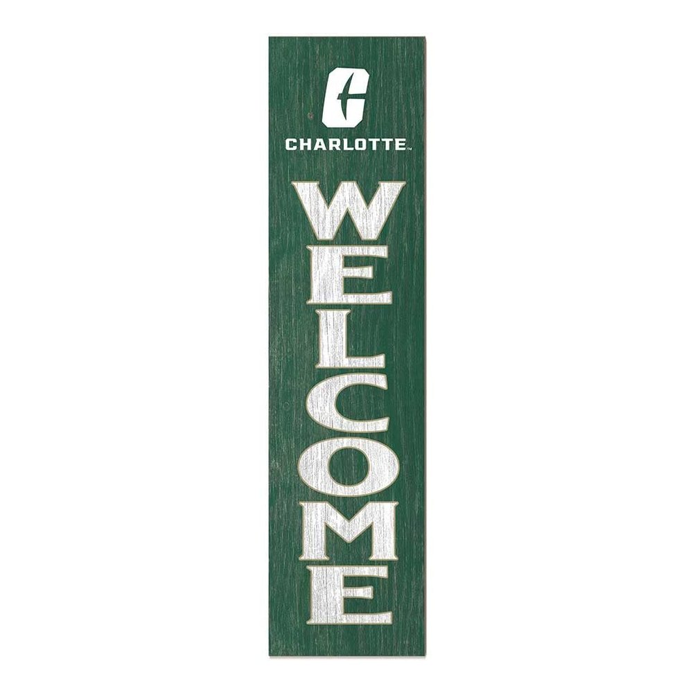 KH Sports Fan Charlotte 49ers Welcome Porch Leaner, 11x46 Inches, 49ers Outdoor Welcome Sign; Display Your Team Spirit with This North Carolina Charlotte 49ers Plaque
