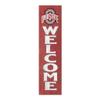 KH Sports Fan Ohio State Buckeyes Welcome Porch Leaner, 11x46 Inches, Buckeyes Outdoor Welcome Sign; Display Your Team Spirit with This Ohio State Buckeyes Plaque view 1