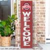 KH Sports Fan Ohio State Buckeyes Welcome Porch Leaner, 11x46 Inches, Buckeyes Outdoor Welcome Sign; Display Your Team Spirit with This Ohio State Buckeyes Plaque view 2