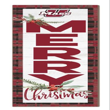 KH Sports Fan UMASS Minutemen Holiday Porch Leaner, 11x46 Inches, Minutemen Outdoor Christmas Sign; Display Some Holiday Cheer with This UMASS Amherst Minutemen Christmas Sign