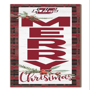 KH Sports Fan UMASS Minutemen Holiday Porch Leaner, 11x46 Inches, Minutemen Outdoor Christmas Sign; Display Some Holiday Cheer with This UMASS Amherst Minutemen Christmas Sign