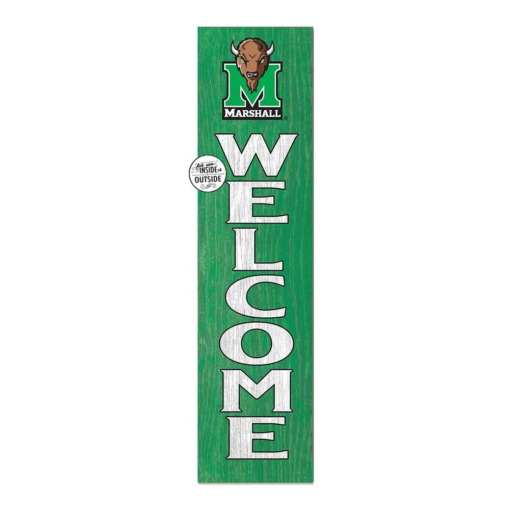 KH Sports Fan Marshall Thundering Herd Welcome Porch Leaner, 11x46 Inches, Thundering Herd Outdoor Welcome Sign; Display Your Team Spirit with This Marshall Thundering Herd Plaque