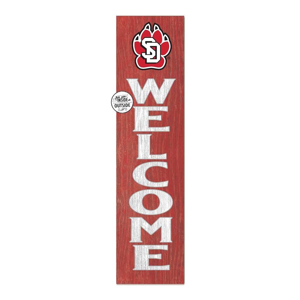 KH Sports Fan South Dakota Coyotes Welcome Porch Leaner, 11x46 Inches, Coyotes Outdoor Welcome Sign; Display Your Team Spirit with This South Dakota Coyotes Plaque