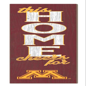KH Sports Fan Minnesota Golden Gophers This Home Cheers for Porch Leaner, 11x46 Inches, Golden Gophers Outdoor Sign; Display Your Team Spirit with This Minnesota Golden Gophers Plaque