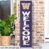 KH Sports Fan Washington Huskies Welcome Porch Leaner, 11x46 Inches, Huskies Outdoor Welcome Sign; Display Your Team Spirit with This Washington Huskies Plaque view 2