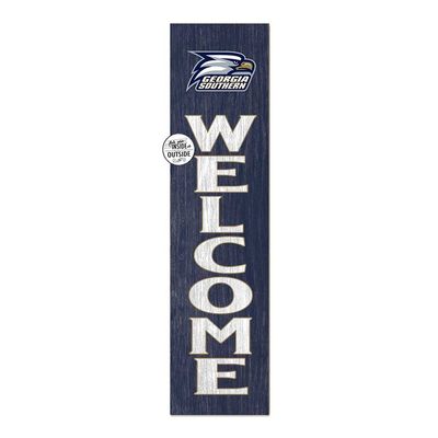 KH Sports Fan Georgia Southern Eagles Welcome Porch Leaner, 11x46 Inches, Eagles Outdoor Welcome Sign; Display Your Team Spirit with This Georgia Southern Eagles Plaque