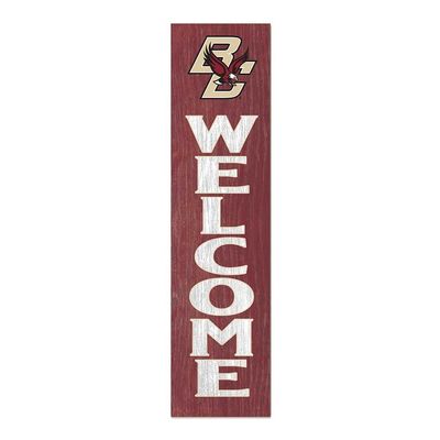 KH Sports Fan Boston College Eagles Welcome Porch Leaner, 11x46 Inches, Eagles Outdoor Welcome Sign; Display Your Team Spirit with This Boston College Eagles Plaque