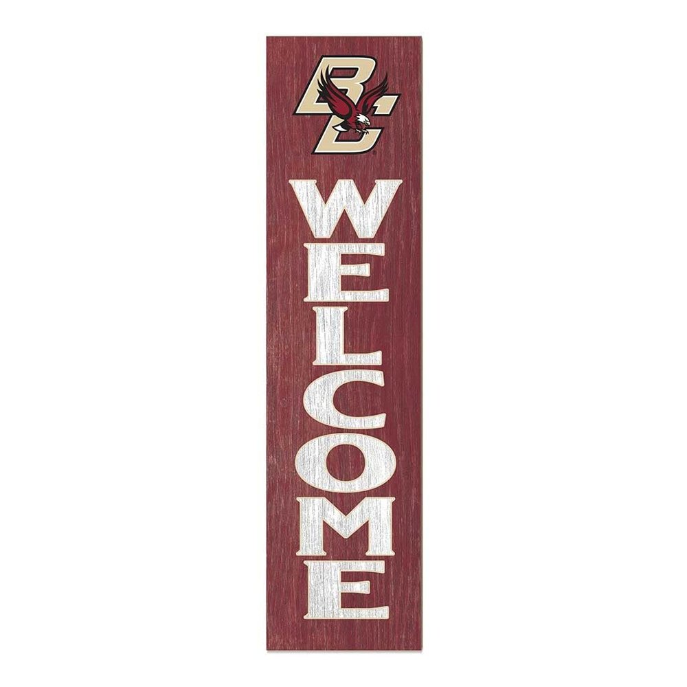 KH Sports Fan Boston College Eagles Welcome Porch Leaner, 11x46 Inches, Eagles Outdoor Welcome Sign; Display Your Team Spirit with This Boston College Eagles Plaque