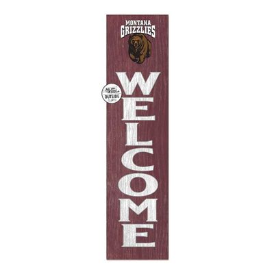 KH Sports Fan Montana Grizzlies Welcome Porch Leaner, 11x46 Inches, Grizzlies Outdoor Welcome Sign; Display Your Team Spirit with This Montana Grizzlies Plaque