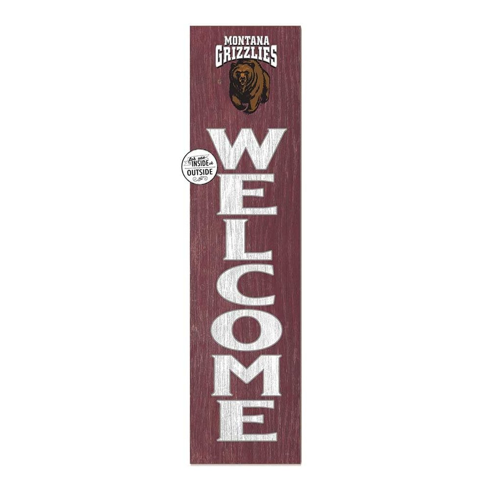 KH Sports Fan Montana Grizzlies Welcome Porch Leaner, 11x46 Inches, Grizzlies Outdoor Welcome Sign; Display Your Team Spirit with This Montana Grizzlies Plaque