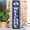 KH Sports Fan Brigham Young Cougars Welcome Porch Leaner, 11x46 Inches, Cougars Outdoor Welcome Sign; Display Your Team Spirit with This Brigham Young Cougars Plaque view 2