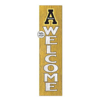KH Sports Fan Appalachian State Mountaineers Welcome Porch Leaner, 11x46 Inches, Mountaineers Outdoor Welcome Sign; Display Your Team Spirit with This Appalachian State Mountaineers Plaque