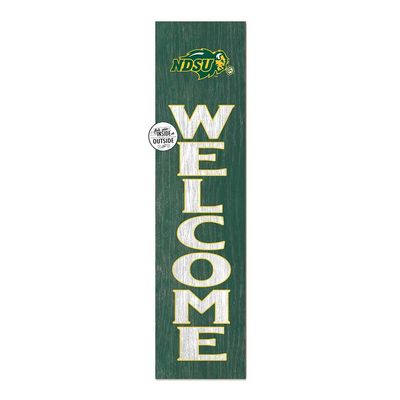 KH Sports Fan North Dakota State Bison Welcome Porch Leaner, 11x46 Inches, Bison Outdoor Welcome Sign; Display Your Team Spirit with This North Dakota State Bison Plaque