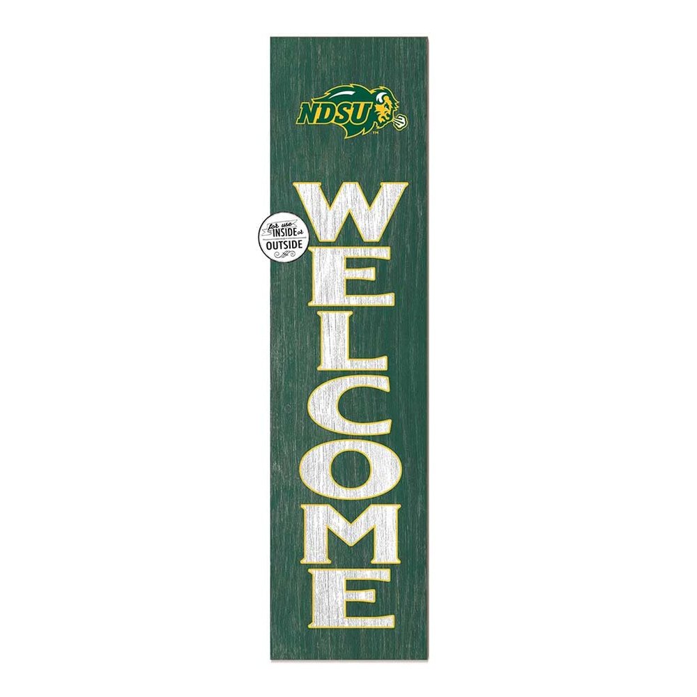 KH Sports Fan North Dakota State Bison Welcome Porch Leaner, 11x46 Inches, Bison Outdoor Welcome Sign; Display Your Team Spirit with This North Dakota State Bison Plaque
