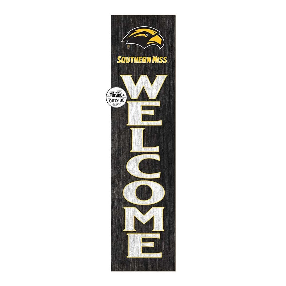 KH Sports Fan Southern Miss Golden Eagles Welcome Porch Leaner, 11x46 Inches, Golden Eagles Outdoor Welcome Sign; Display Your Team Spirit with This Southern Mississippi Golden Eagles Plaque