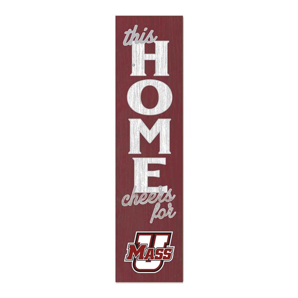 KH Sports Fan UMASS Minutemen This Home Cheers for Porch Leaner, 11x46 Inches, Minutemen Outdoor Sign; Display Your Team Spirit with This UMASS Amherst Minutemen Plaque