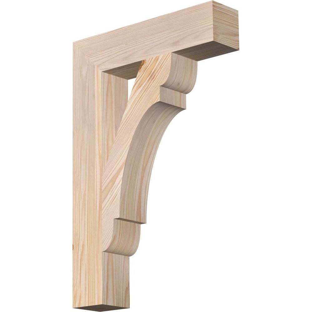 3 1/2"W x 16"D x 24"H Olympic Block Smooth Bracket, Douglas Fir